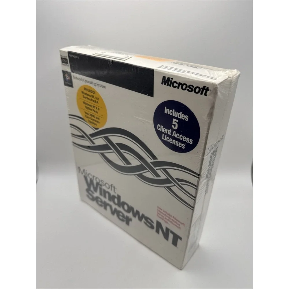 Microsoft Windows NT Server 4.0 Sealed Box w/ 5 Client Access Licenses